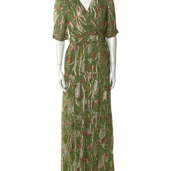 ba&sh Dresses & Skirts - ba&sh Green and Red Floral Maxi Dress